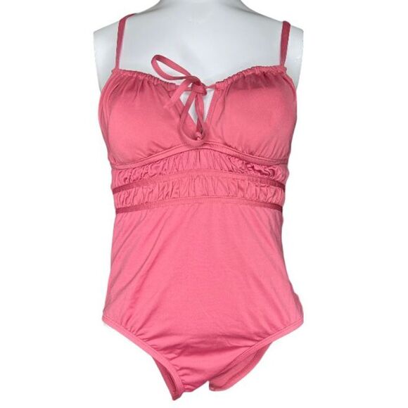 Kona Sol size Medium mauvewood modern 1 piece swim - Picture 1 of 8